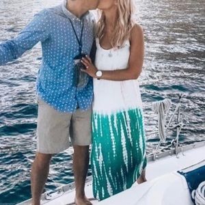 Tie-dye beach cover up/maxi dress